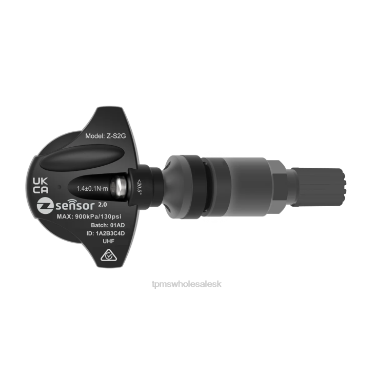 TPMS Senzory - holden oe náhradný snímač tpms - oe p/n 95712232, 13598773 frekv. 433mhz VNHF53 kovový driek ventilu - tmavosivý